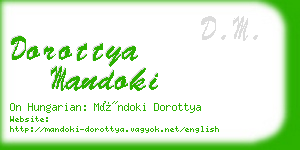 dorottya mandoki business card